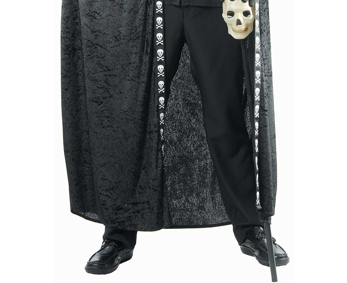 Hooded cape for adult, black, size 52 EOL